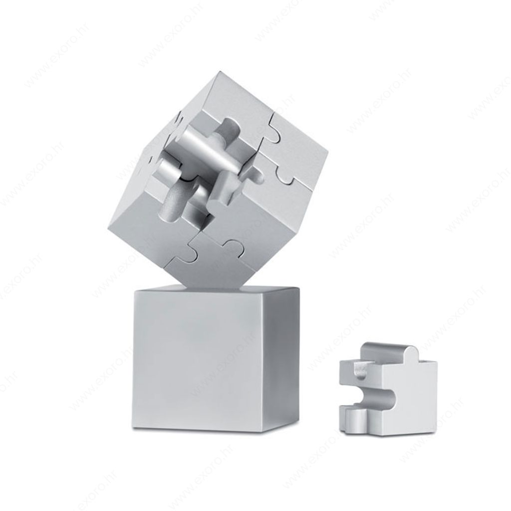 AR1810-16 Uteg za papir KUBZLE 3D slagalica, mat srebrni