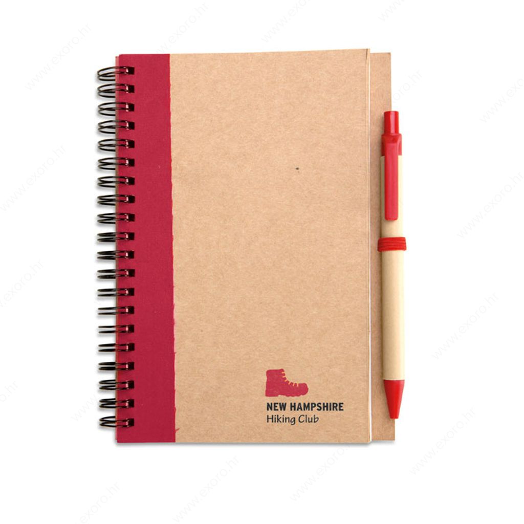 IT3775-05 Notes SONORA PLUS + olovka kemijska, crveni