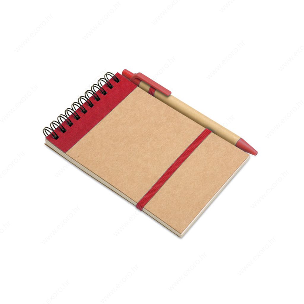 IT3789-05 Notes A6 SONORA + olovka kemijska, crveni
