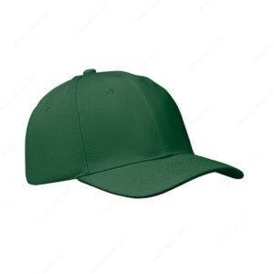 Kapa šilt 6 panela BUZZ 260g, metalna kopča, zelena (dark green)