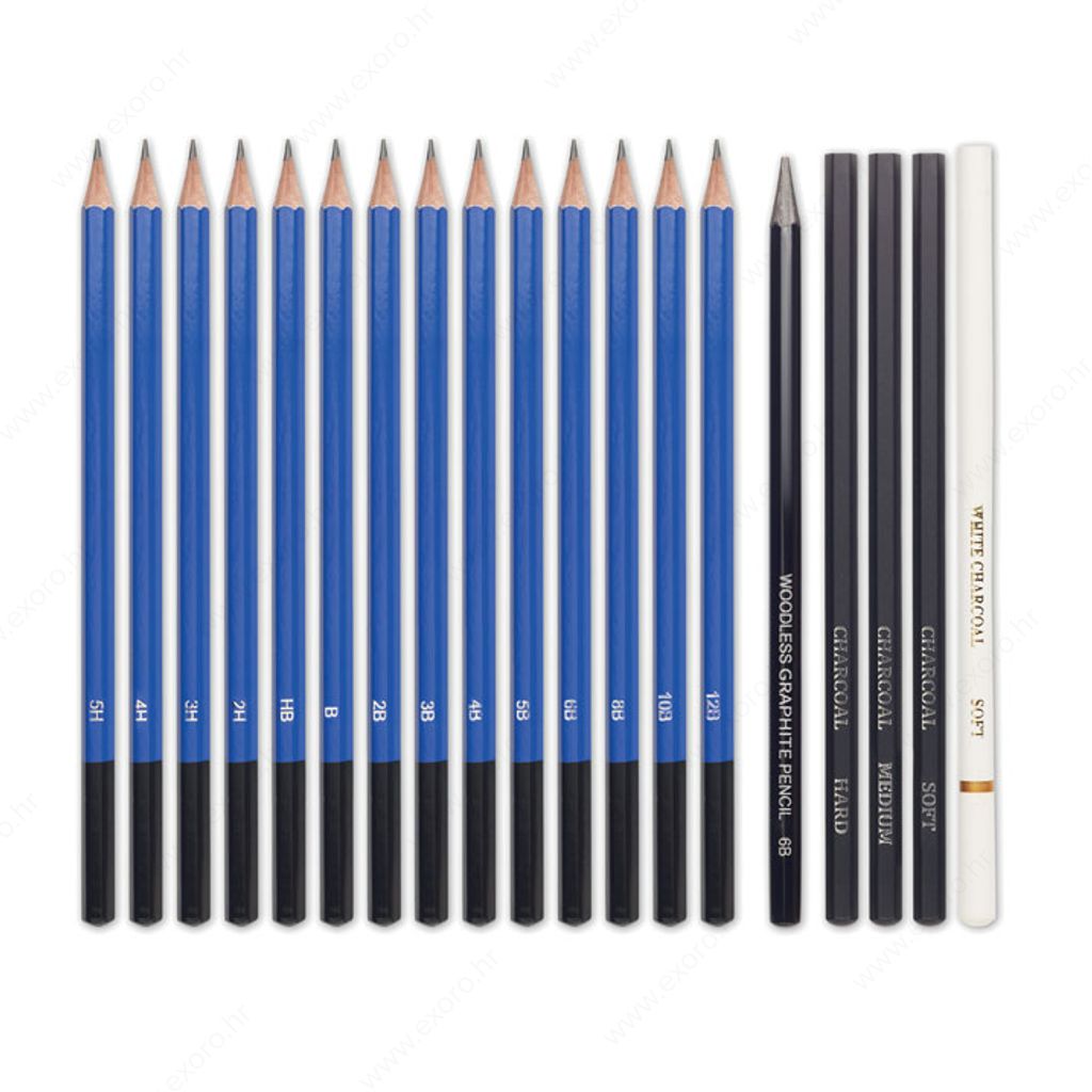 MO2054-03 Set za crtanje i skiciranje profesionalni GENUINE pk40 crni