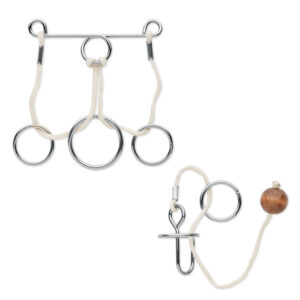 Igra set od 2 metalne mozgalice CONNECTION, srebrna