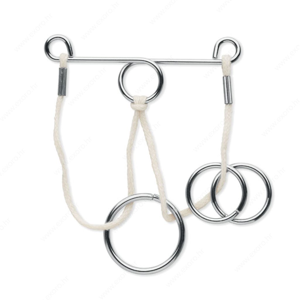 MO2075-14 Igra set od 2 metalne mozgalice CONNECTION srebrna