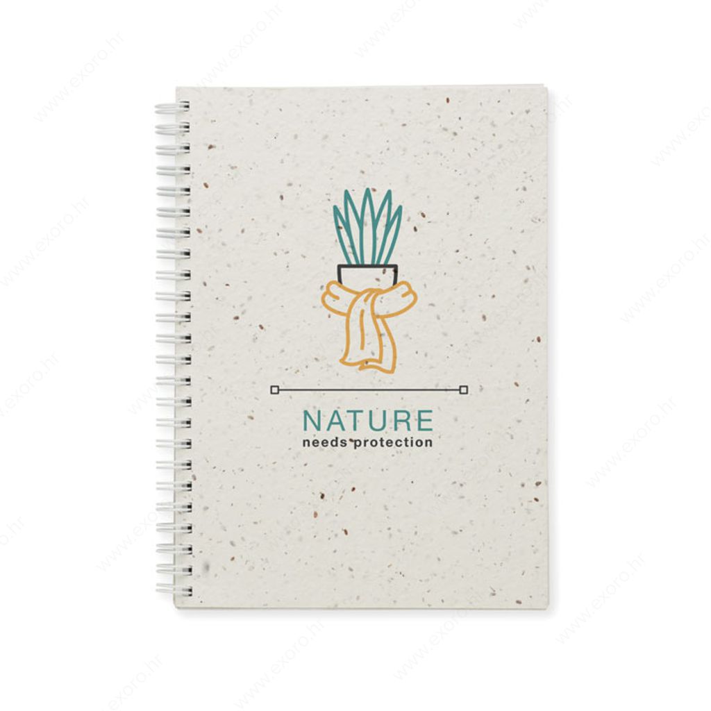 MO2083-06 Notes A5 SEED RING, bijeli