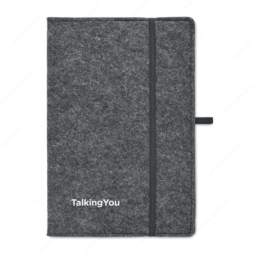 MO2093-15 Notes A5 FELTBOOK, sivi