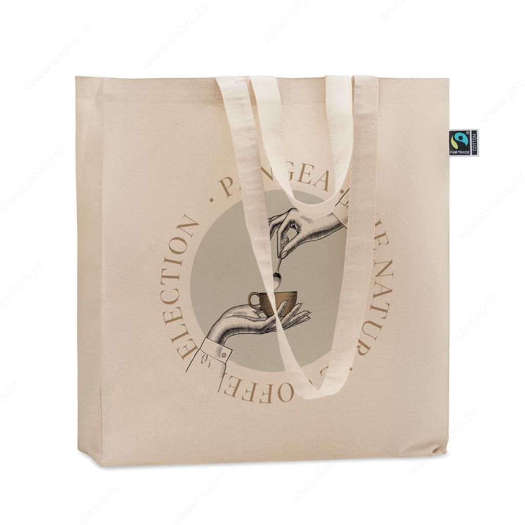 MO2094-13 Torba shopping OSOLE ++ pamučna, prošireno dno, duge ručke, natur