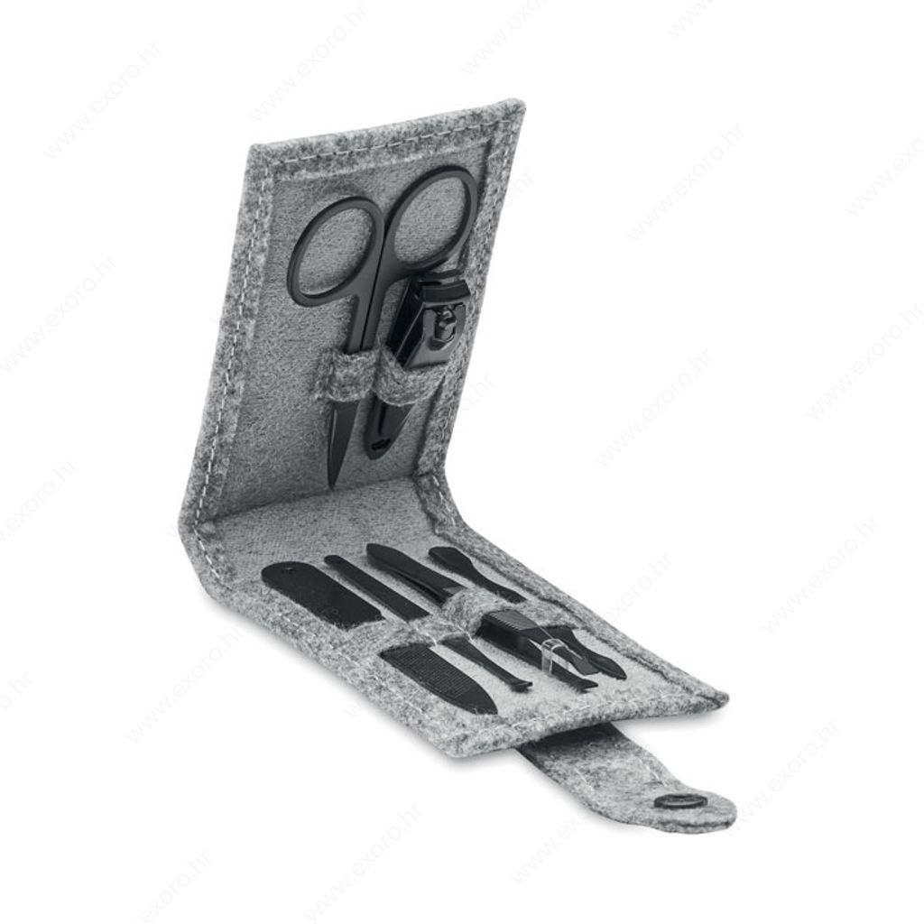 MO2140-07 Manikura set NAILKIT FELT siva