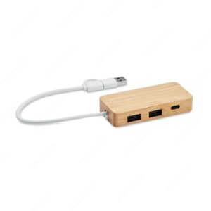 USB HUB C/A HUBBAM s 3 priključka, drvo