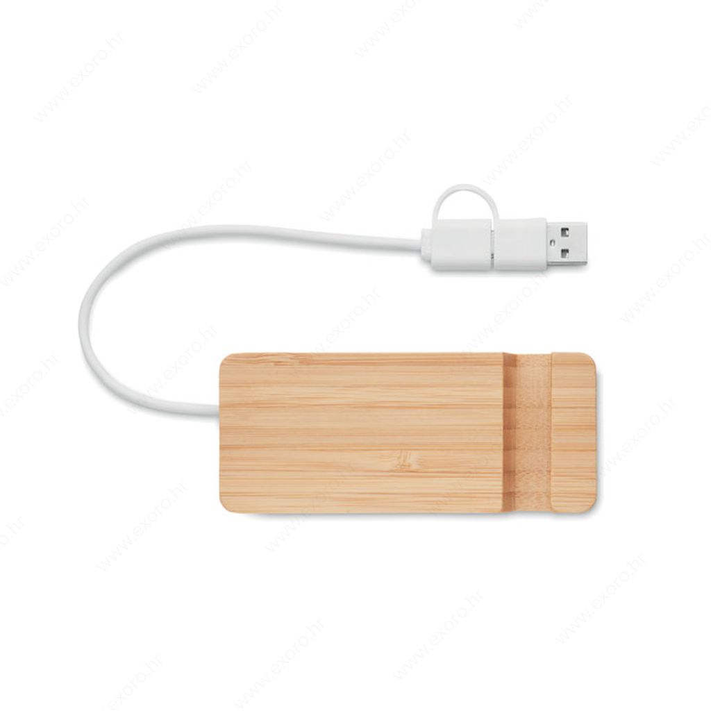 MO2144-40 USB-C/A HUBSTAND 4 priključka, drvo