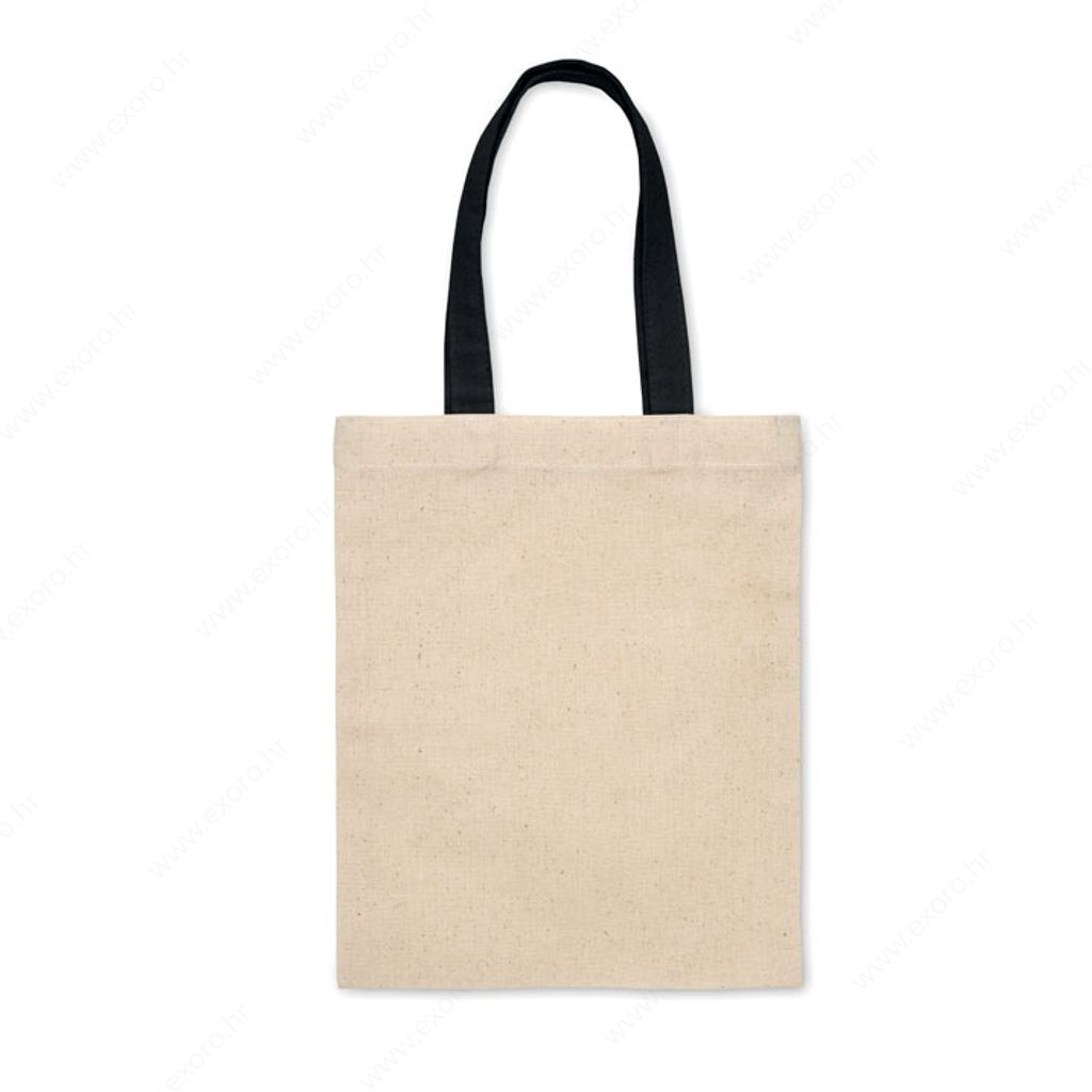 MO2147-03 Torba shopping CHISAI kratke ručke, 140gr., 17x22cm, natur/crna