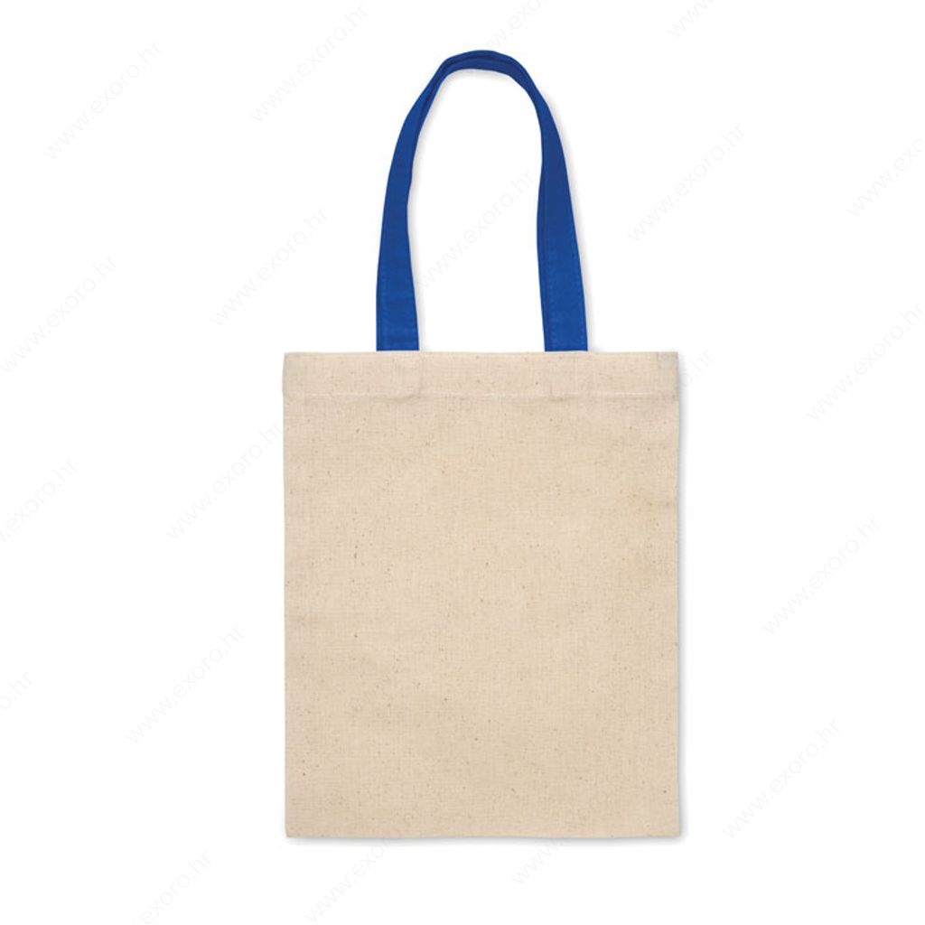 MO2147-37 Torba shopping CHISAI kratke ručke, 140gr., 17x22cm, natur/plava