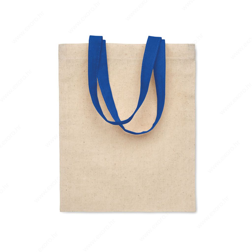 MO2147-37 Torba shopping CHISAI kratke ručke, 140gr., 17x22cm, natur/plava