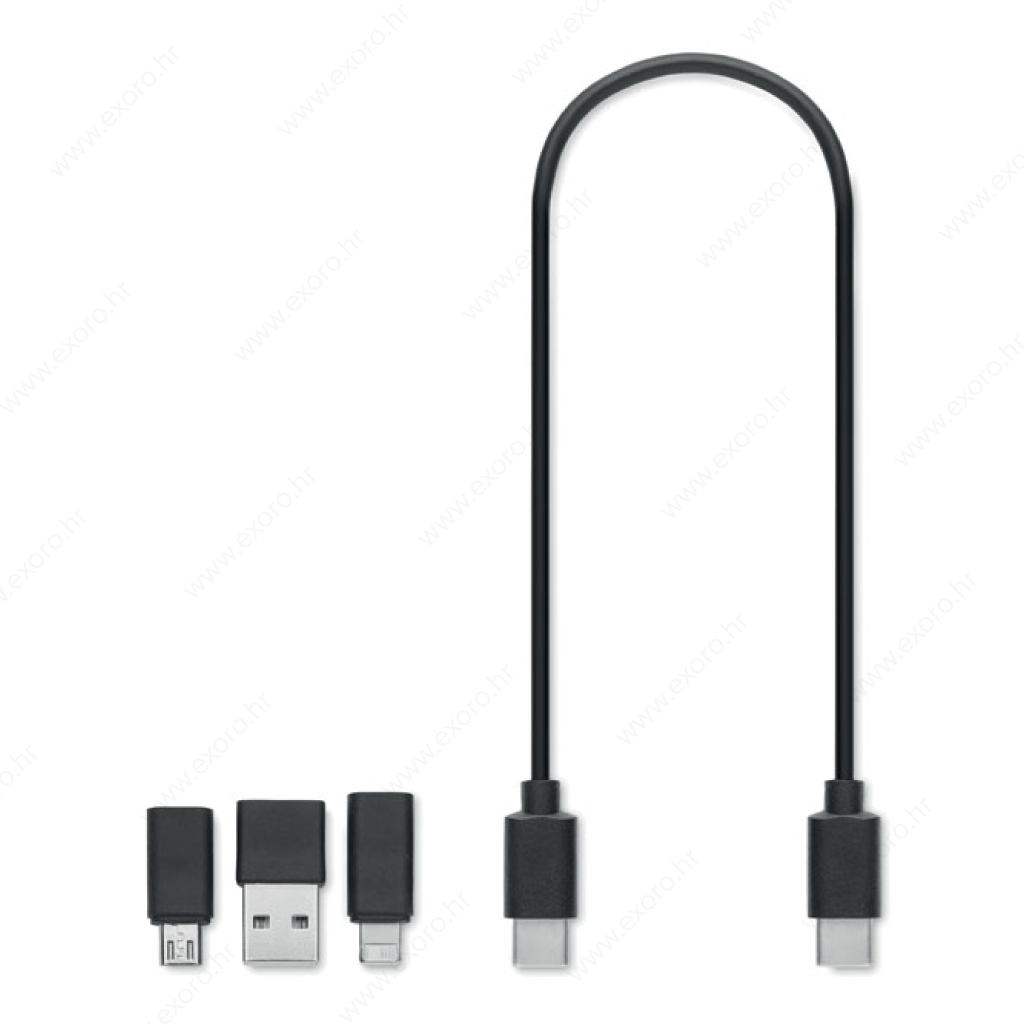 MO2150-40 Kabel za punjenje VERSA 3u1 s različitim priključcima, drveni