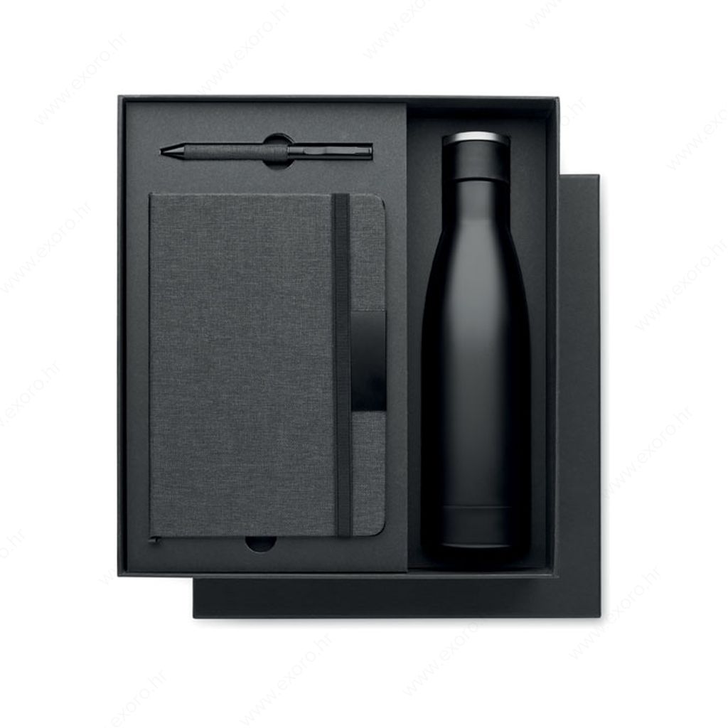 MO2162-03 Notes A5 YOKOSO + boca + olovka kemijska, crni