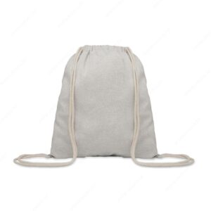 Ruksak s vezicom MUJIKA pamuk, 140g, sivi