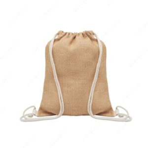 MO2190-06 Ruksak s vezicom FUKURO juta, bijeli