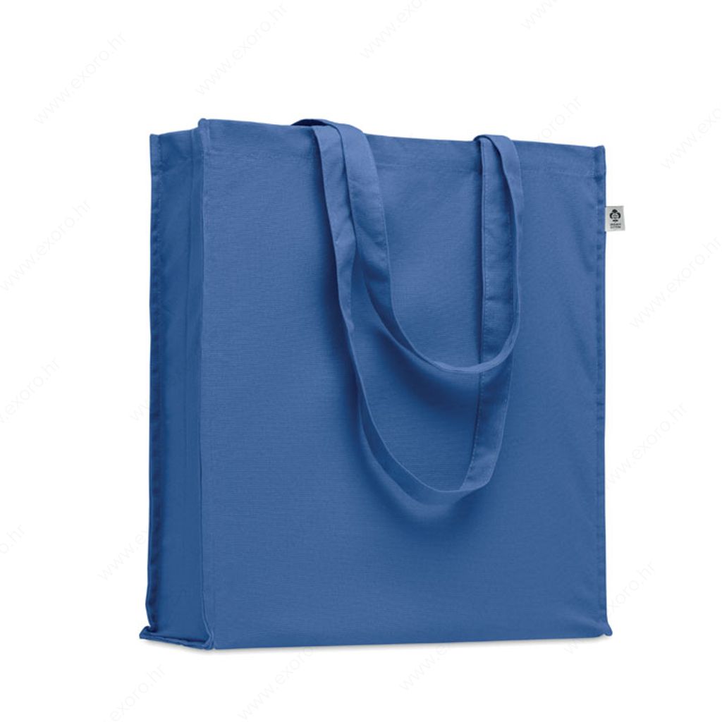 MO2197-37 Torba shopping BENTE COLOUR pamučna, 38x9x42cm duge ručke, 220g., royal plava