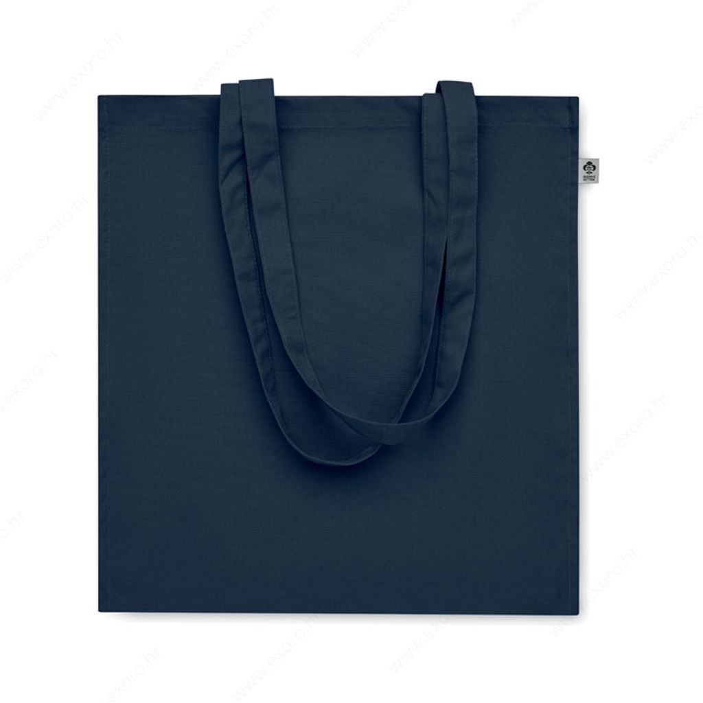 MO2197-85 Torba shopping BENTE COLOUR pamučna, 38x9x42cm duge ručke, 220g., plava (navy b)