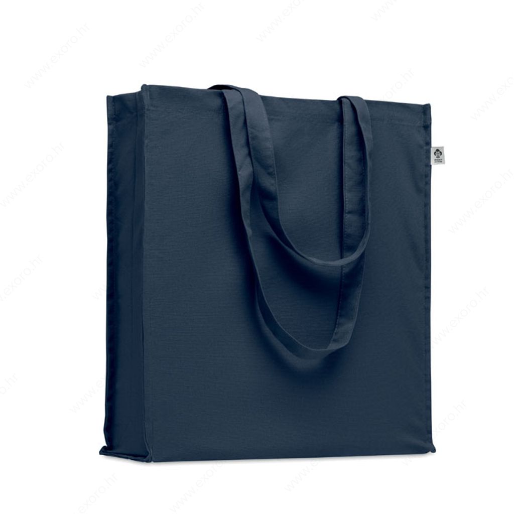 MO2197-85 Torba shopping BENTE COLOUR pamučna, 38x9x42cm duge ručke, 220g., plava (navy b)