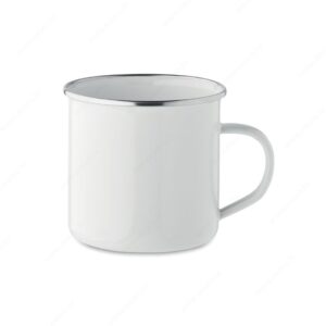 Šalica PLATEADO L metalna, 500ml, bijela