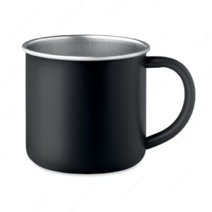 Šalica CARIBU metalna, 300ml, crna