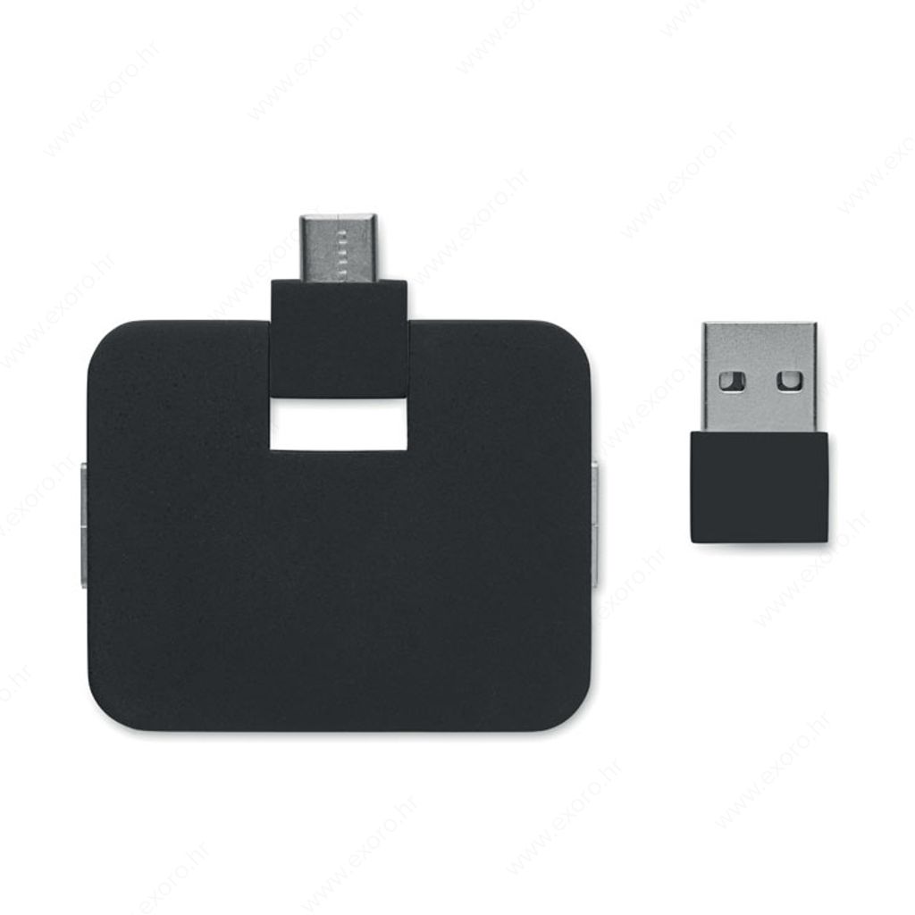 MO2254-03 USB hub s 4 priključka SQUARE-C, crni
