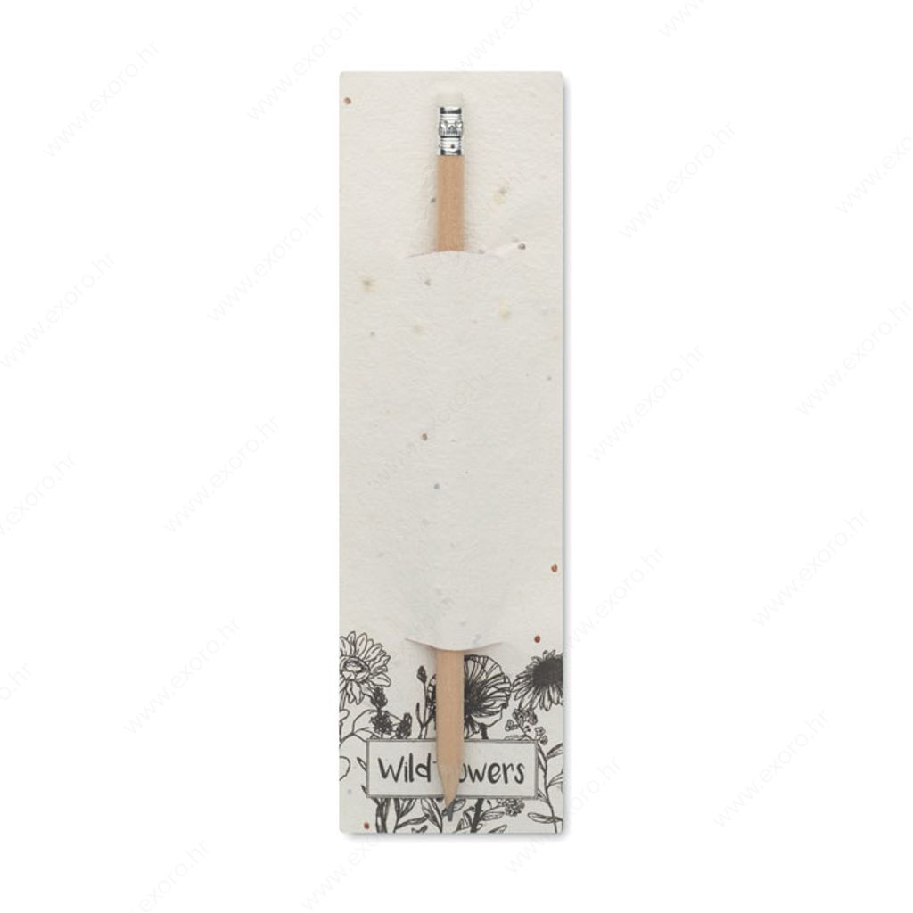 MO2257-06 Olovka grafitna drvena u vrećici sa sjemenkama PENSEED, bijela