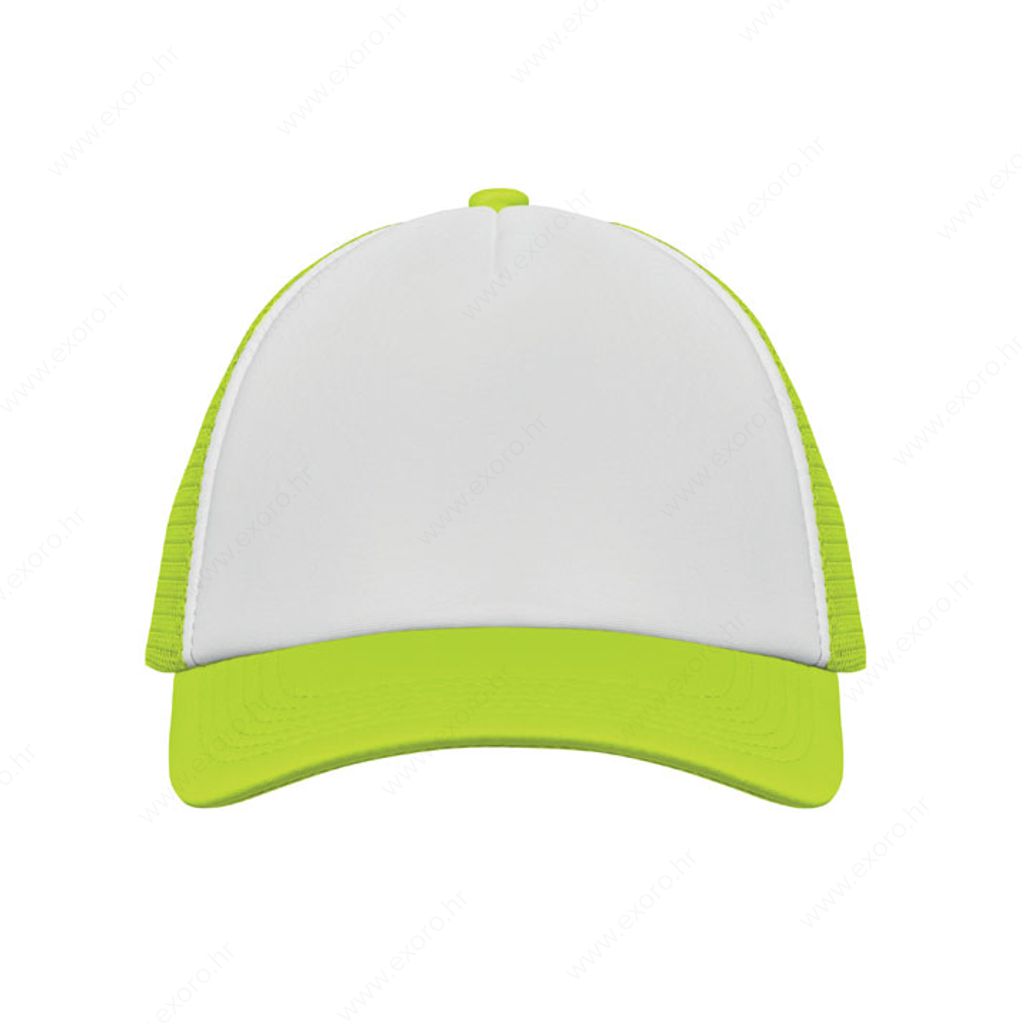 MO2269-84 Kapa šilt BUBBLE bijelo/neon zelena