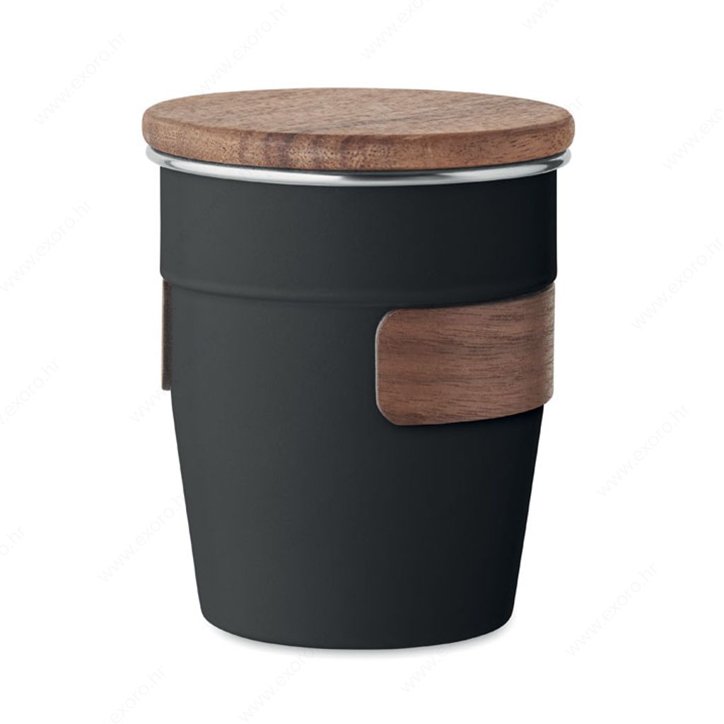 MO2322-03 Čaša WALNUT metalna, 350ml, crna