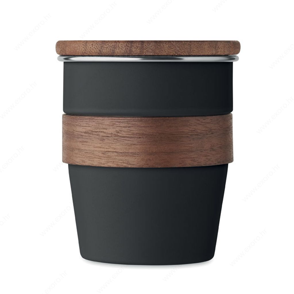 MO2322-03 Čaša WALNUT metalna, 350ml, crna