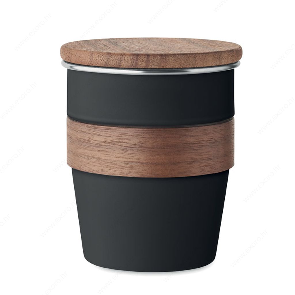 MO2322-03 Čaša WALNUT metalna, 350ml, crna