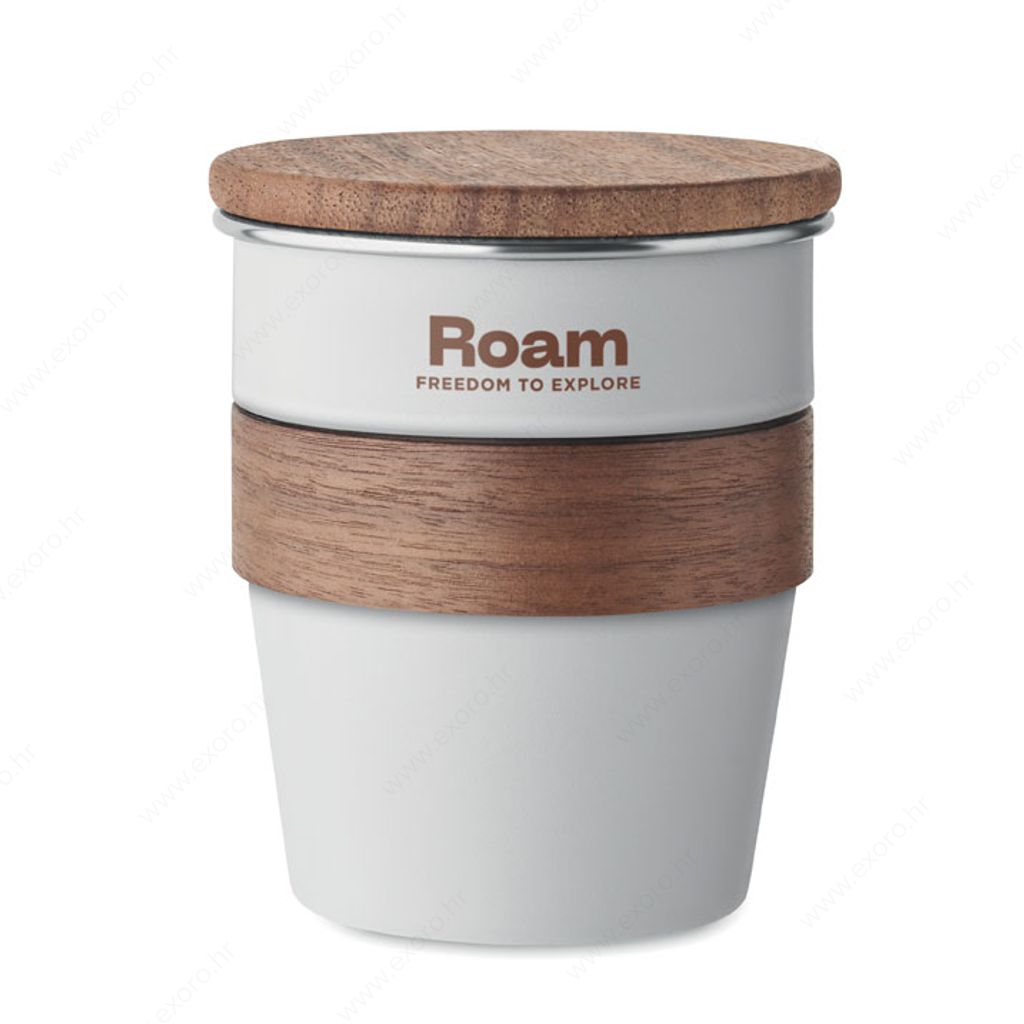 MO2322-06 Čaša WALNUT metalna, 350ml, bijela