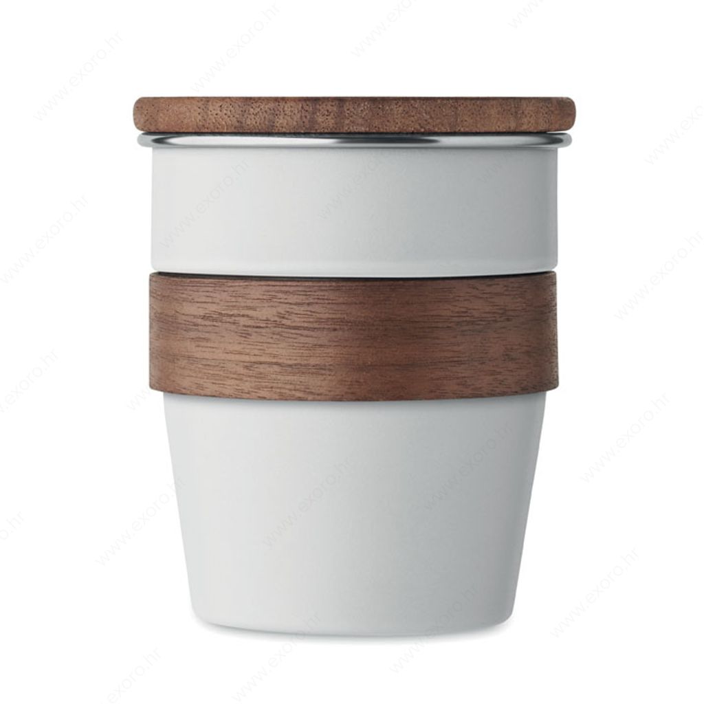 MO2322-06 Čaša WALNUT metalna, 350ml, bijela