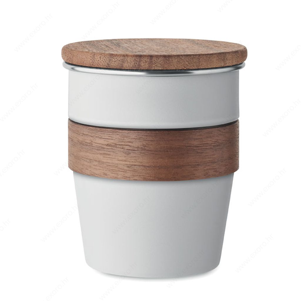 MO2322-06 Čaša WALNUT metalna, 350ml, bijela