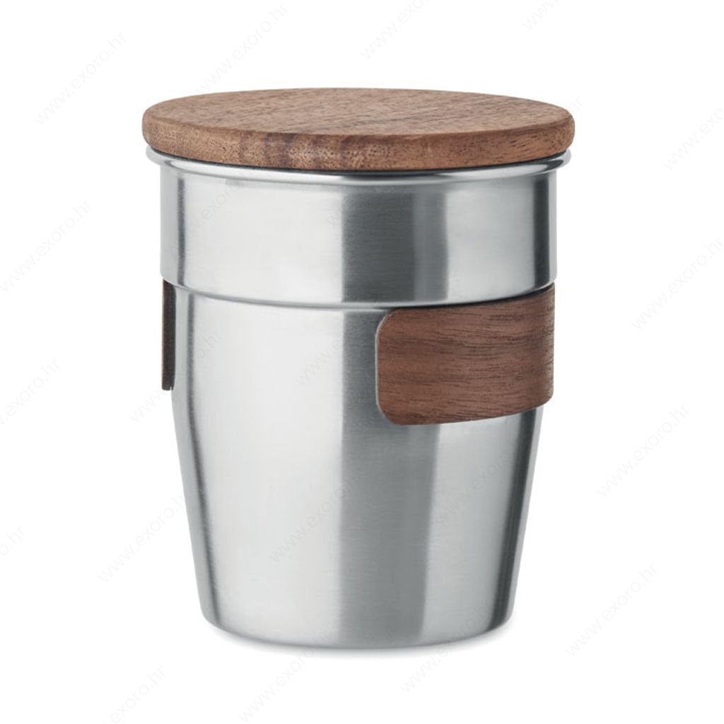 MO2322-15 Čaša WALNUT metalna, 350ml, srebrna