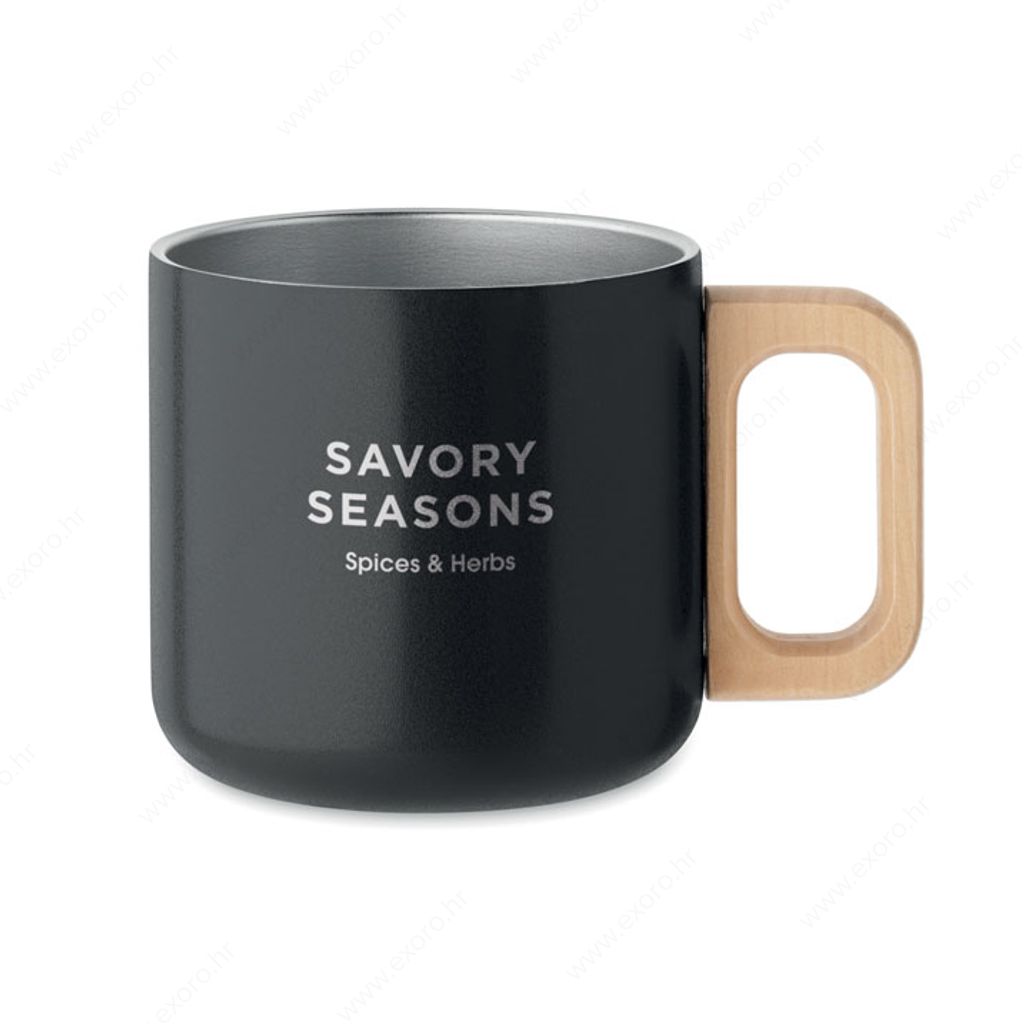 MO2325-03 Čaša ACERO termo, metalna, 350ml, crna