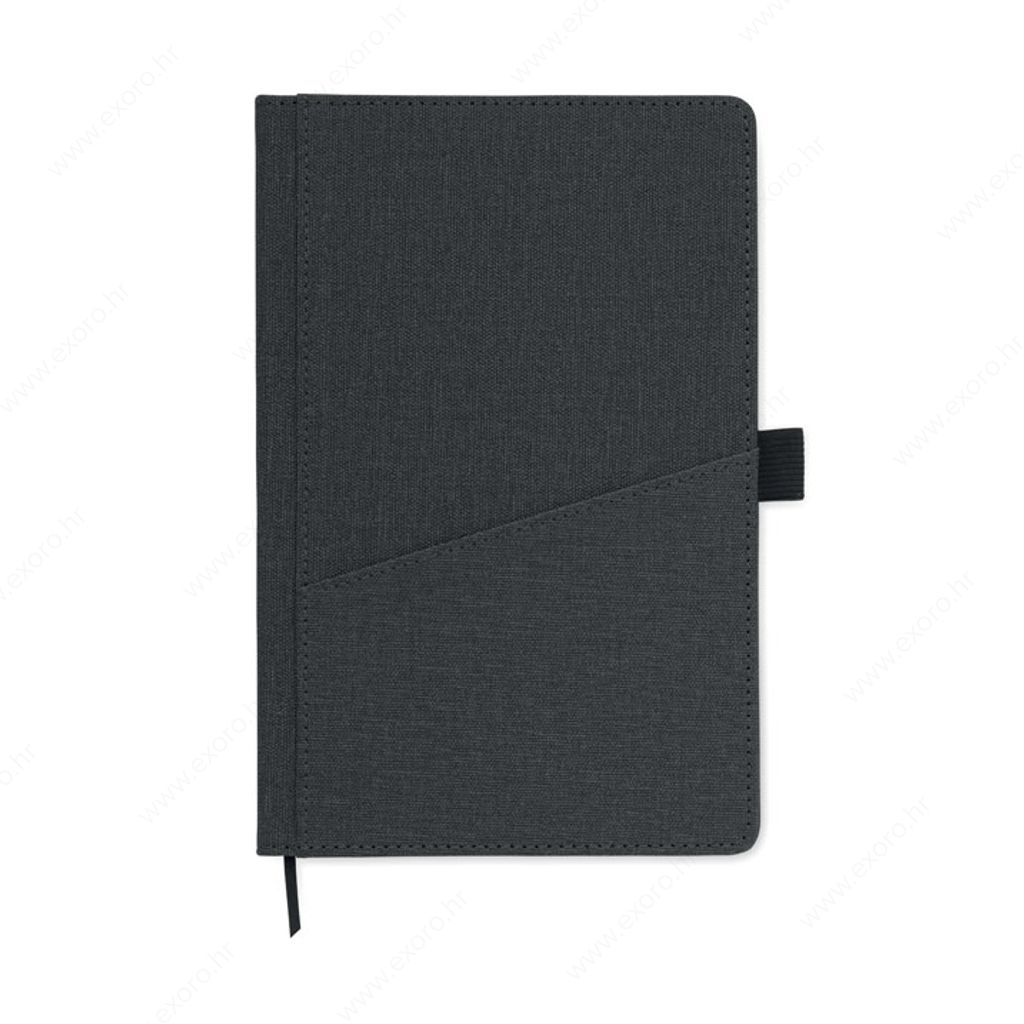 MO2335-03 Notes RPET + olovka kemijska + privjesak za ključeve SCRIBI, crni