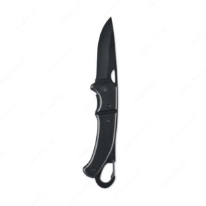 Nož džepni FIFE sklopivi + karabiner, crni