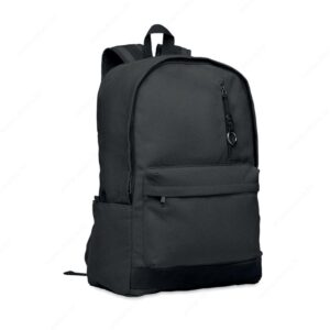 Ruksak za prijenosno računalo LEIRUR pamuk, 450g, crni