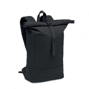 Ruksak za prijenosno računalo KOPER ROLL pamuk, 340g, crni