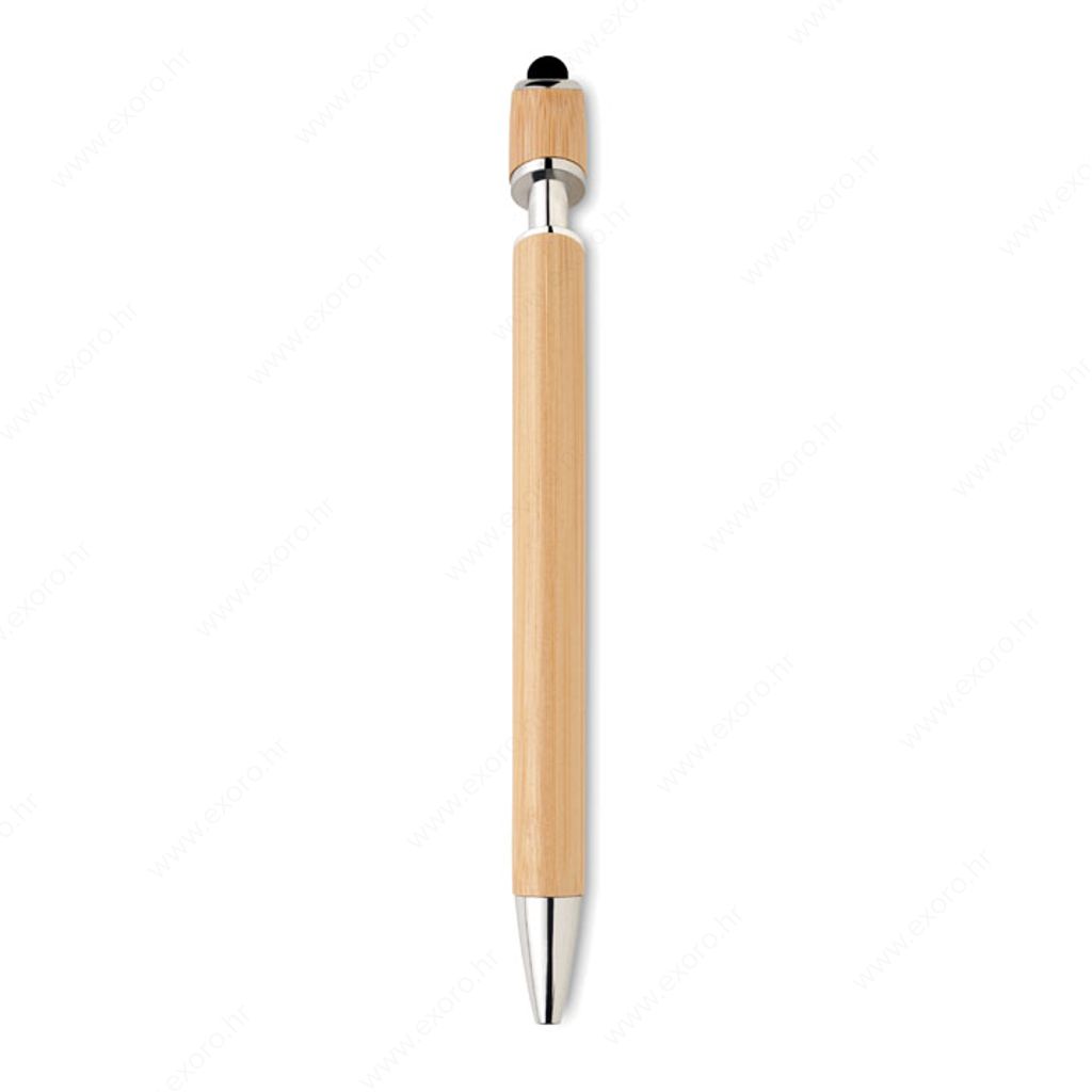 MO2418-40 Olovka kemijska RENN s touch, plavi ispis, bambus