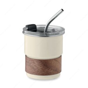 Šalica MATE metalna, 260ml, bež