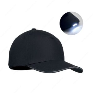 Kapa šilt 5 panela LUZCAP +5 led, 220g, metalna kopča, crna