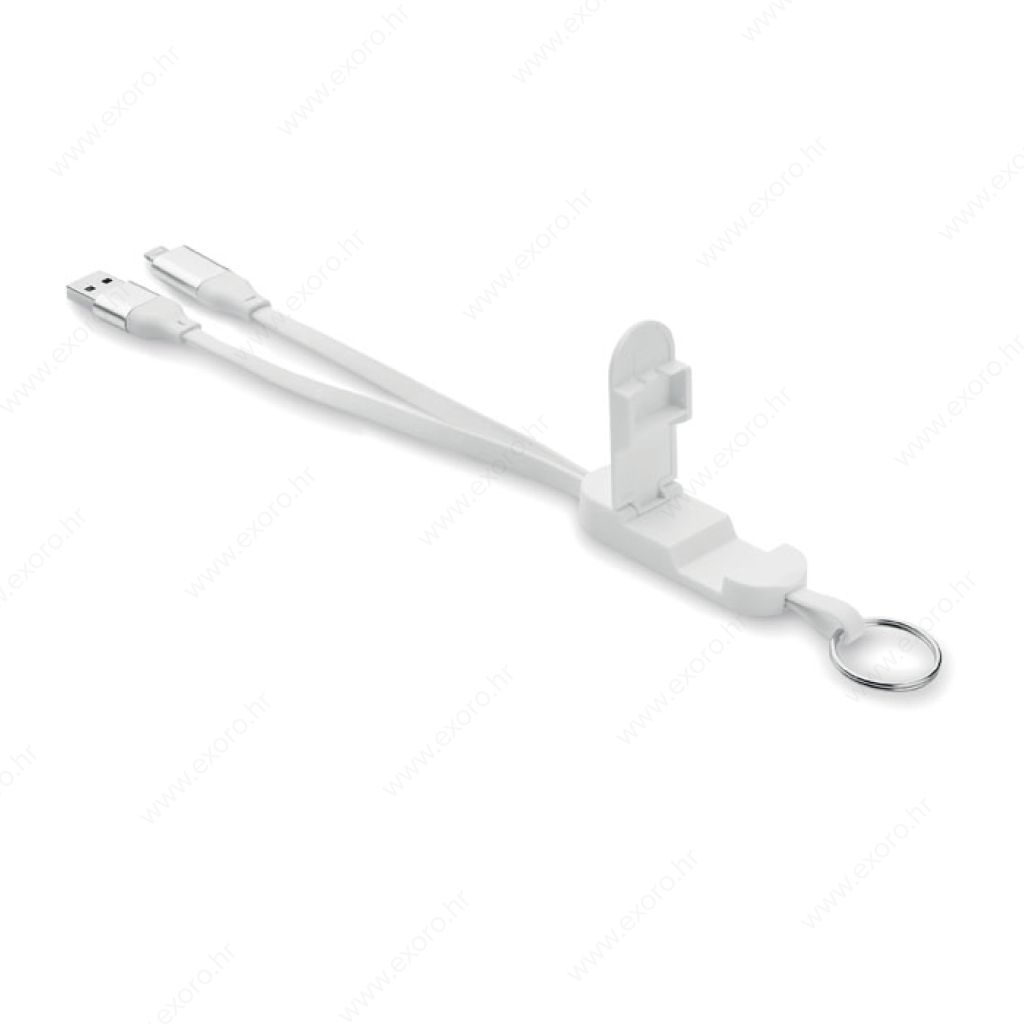 MO2443-06 Kabel za punjenje CABO stalak i privjesak, 2u1, 60W, bijeli