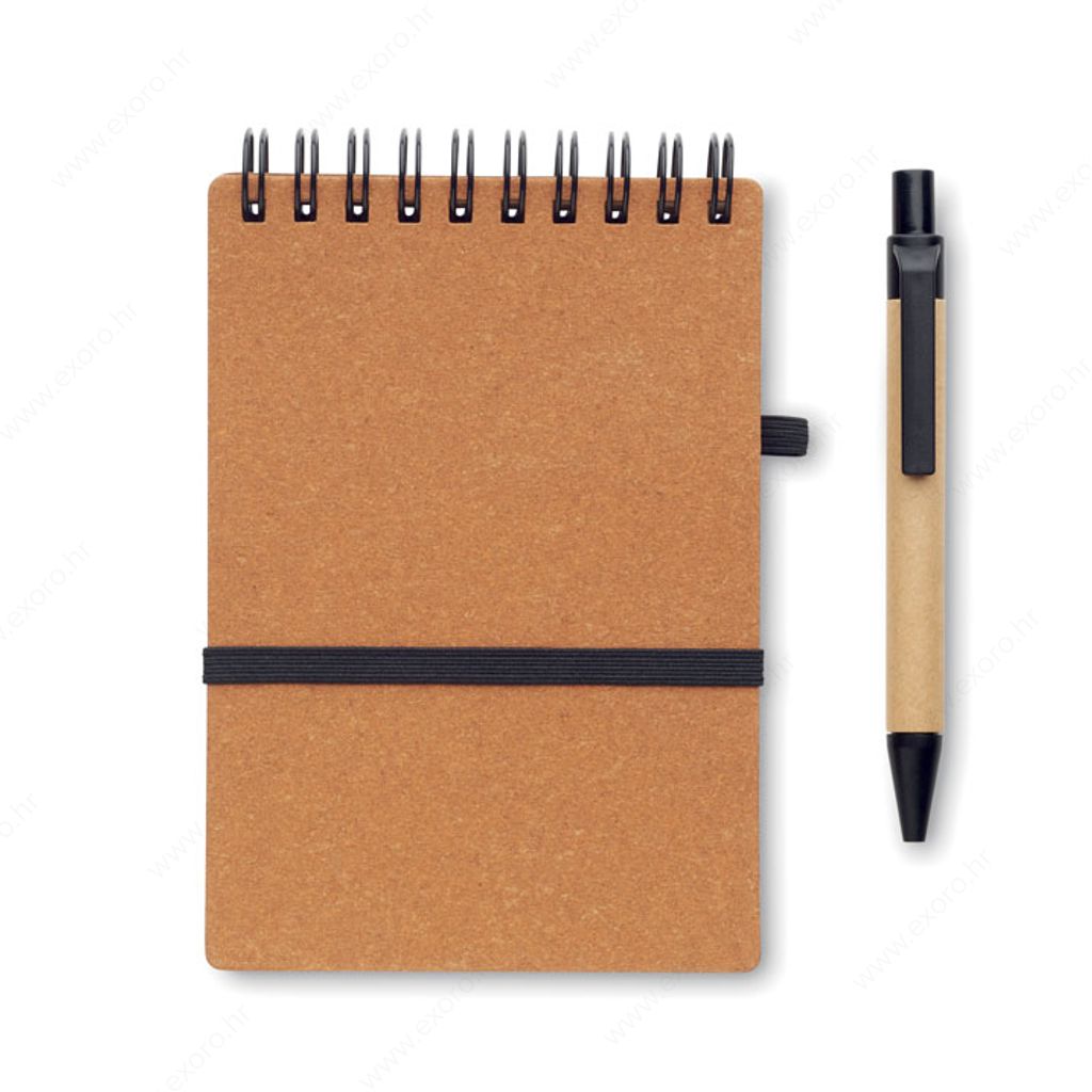 MO2481-01 Notes NOTIE + olovka kemijska, smeđi