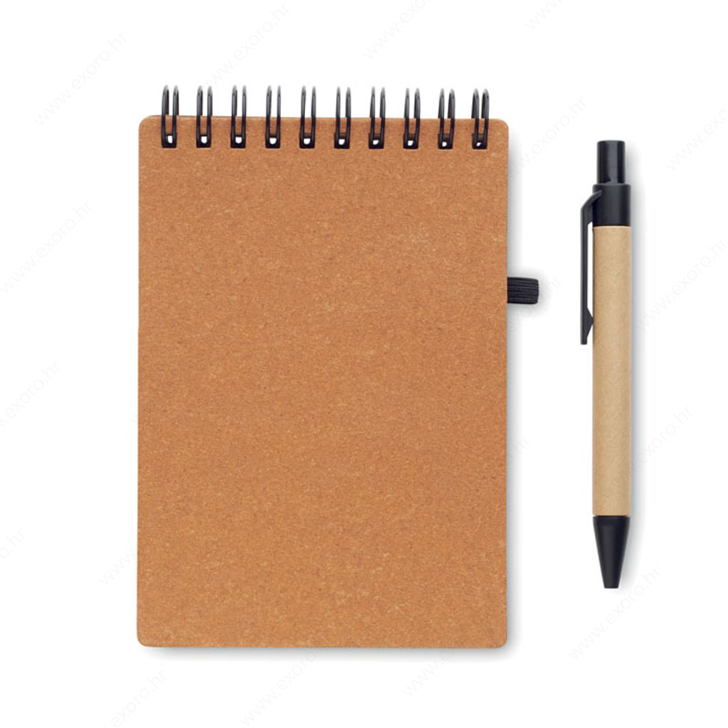 MO2481-01 Notes NOTIE + olovka kemijska, smeđi