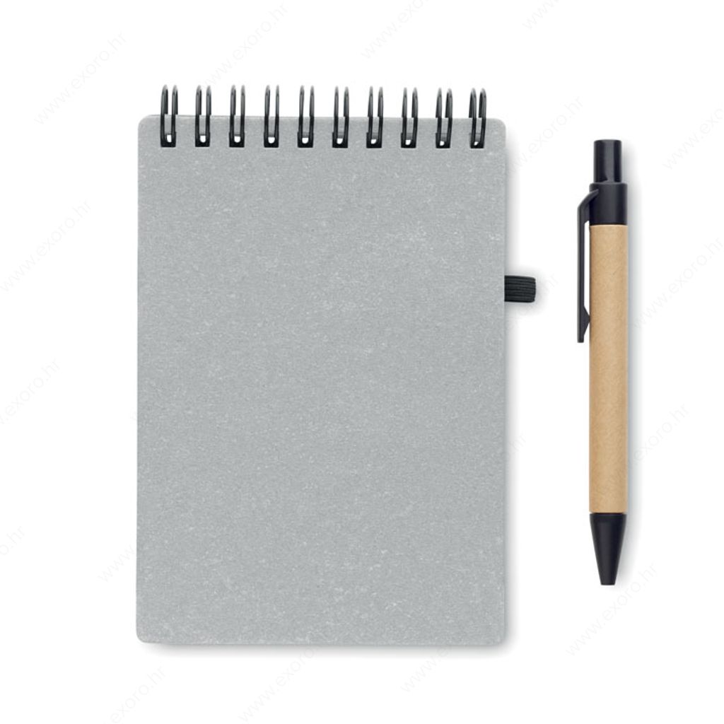 MO2481-07 Notes NOTIE + olovka kemijska, sivi