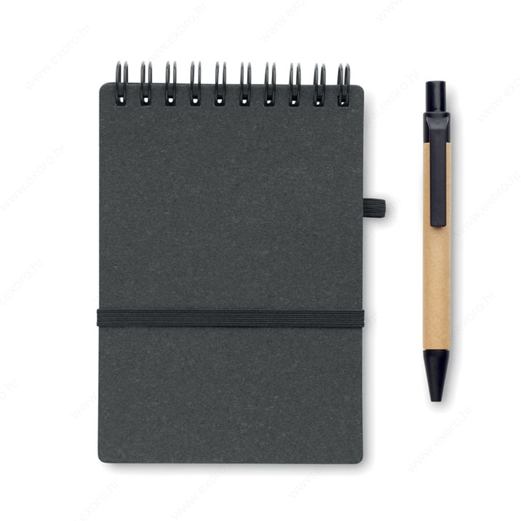 MO2481-15 Notes NOTIE + olovka kemijska, tamno sivi