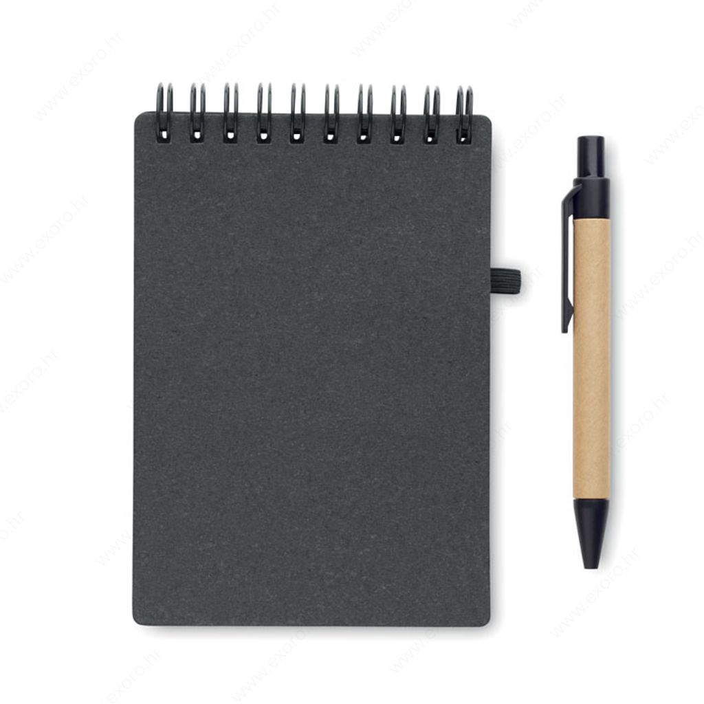 MO2481-15 Notes NOTIE + olovka kemijska, tamno sivi