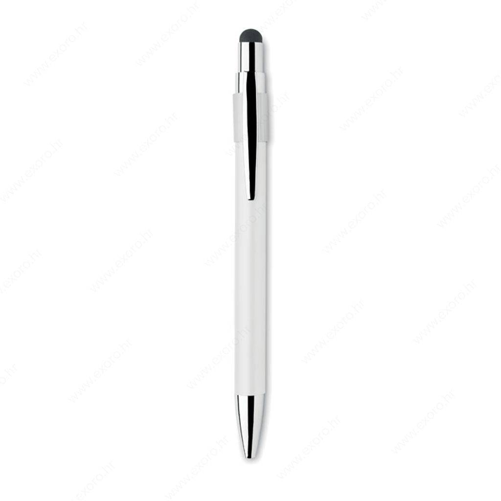 MO2488-06 Olovka kemijska EDD, aluminijska, plavi ispis, bijela